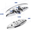 Pacify 2 Pack Folding Boat Cleats 316 Stainless Steel 4.5/5/6
