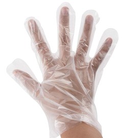 Guantes de Plástico, 300 Piezas Guantes Desechables, Guantes de Plástico Transparentes para Cocina, Limpieza, Cuidado de Manos