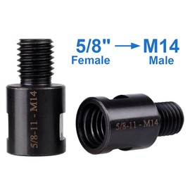 Wolfride 2Pcs 5/8" to M14 Angle Grinder Attachment Adapter 5/8-11 Female to M14 Male Adapter