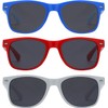 3 Pack Classic Retro Style Vintage Sunglasses Smoke Lens Blue