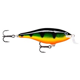Rapala Super Shad Rap Lure with Two No. 3/0 Hooks, 1.5-2.7 m Swimming Depth, 14 cm Size, Legendary Perch