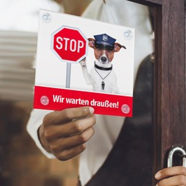 Dogs must stay outside (PVC sign)