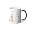 Thermoreagierende Tasse Magische Tasse – Weihnachtsbäume Winter Geschenk Weihnachtsmann –
