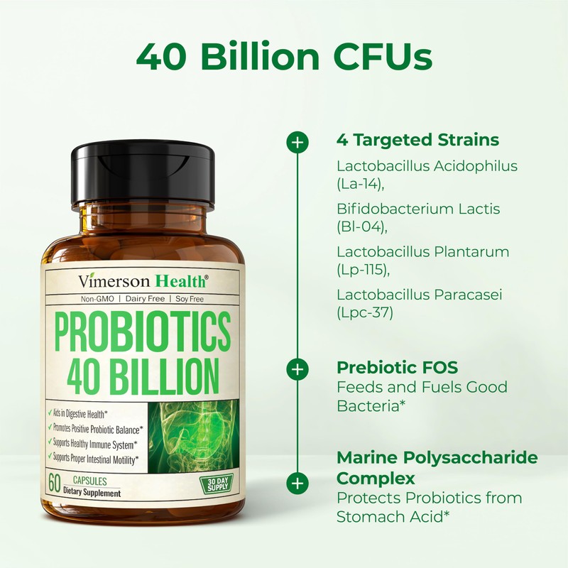 Probiotics for Women & Men with Prebiotics - 40 Billion