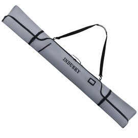 InduSKY Ski Bag, Waterproof Full Padded Ski Bag for Air Travel, 900D Polyester Adjustable Length Ski Bag Fit Skis Up to 200cm, Portable Snow Travel Ski Bag with Removable Padded Shoulder Strap