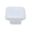 Bitray Square Knobs Ceramic Knobs White Pull Handles for Drawers,