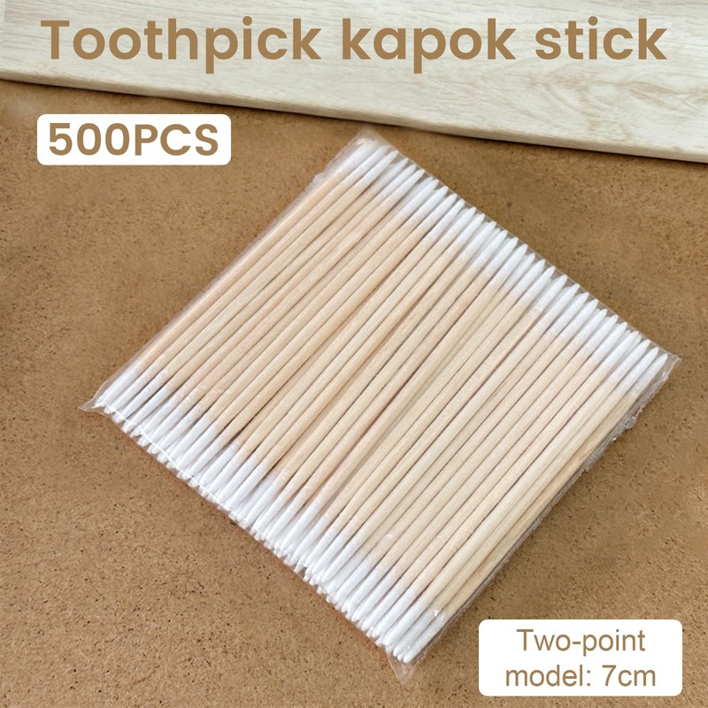 CATOR 500 Stück, wattestäbchen lang, Wattestäbchen, Holzstäbchen, Wattestäbchen, spitze Spitze,