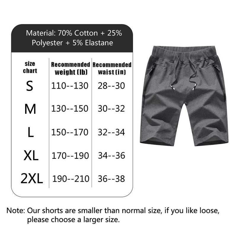 Tansozer Men's Shorts with Pockets - grey, size: m