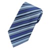 Extra Long Fashion Tie Microfibre Blue Stripe XL Men's Woven