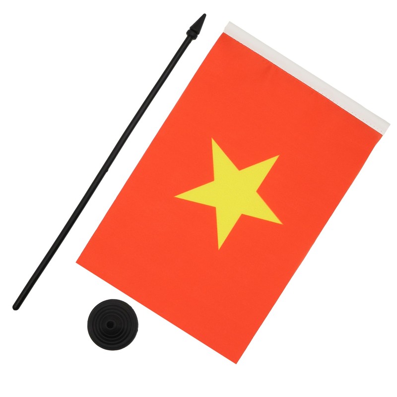 Vietnam Table Flag 5'' x 8'' - Vietnamese Desk Flag