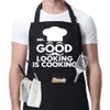 Hyzrz Funny Chef Aprons for Men - Mr.Good Looking is