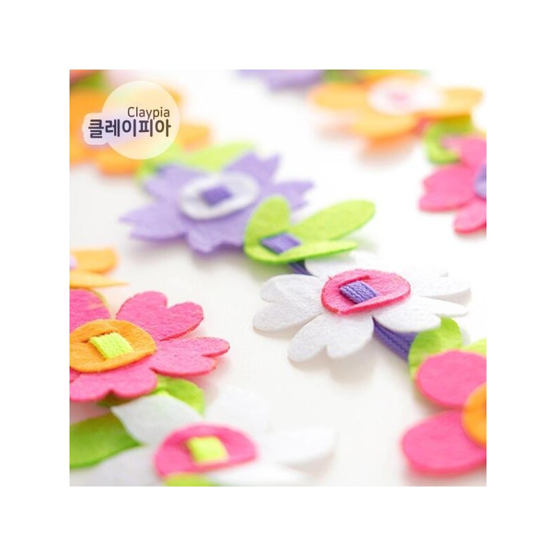 Artbox/Claypia Non-woven Fabric Flower Necklace Making Elementary School Craft Materials
