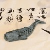 Pisapapeles De Ballena, Figura De Animal De Hierro Fundido,