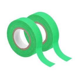 uxcell 2Rolls Neon Gaffers Cloth Tape, 0.6 inch x 32.8 ft Glow in The Dark Tape Fluorescent Adhesive Black Light Tape for Party Home Decoration, Green