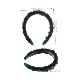 OHPHCALL Merry Christmas Headwear Rhinestone Headband with Snowflakes Stockings for Holiday Events