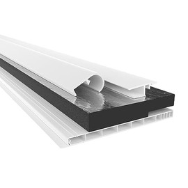 HEXIM PVC Roller Shutter Box Cover Complete Set, Roller Shutter Box Cover, Mounting Profile & Roller Shutter Traverse, Length: 1000-2000 mm, Width: 120-320 mm, Inspection Flap Roller Shutter (140 mm x