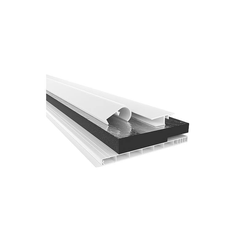 HEXIM PVC Roller Shutter Box Cover Complete Set, Roller Shutter