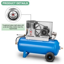 M METERXITY Air Compressor Oil Sight Glass, M24 x 1.5mm Toughened Glass No Leak Hex Oil Liquid Level Gauge Fittings W O-Ring for Air Compressor/Pump/Tank Sight Plug Window