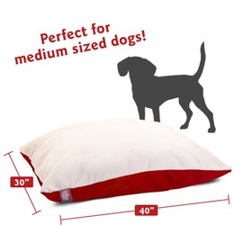 30x40 Red Rectangle Pet Dog Bed With Removable Washable Cover By Majestic Pet Products Small to Medium