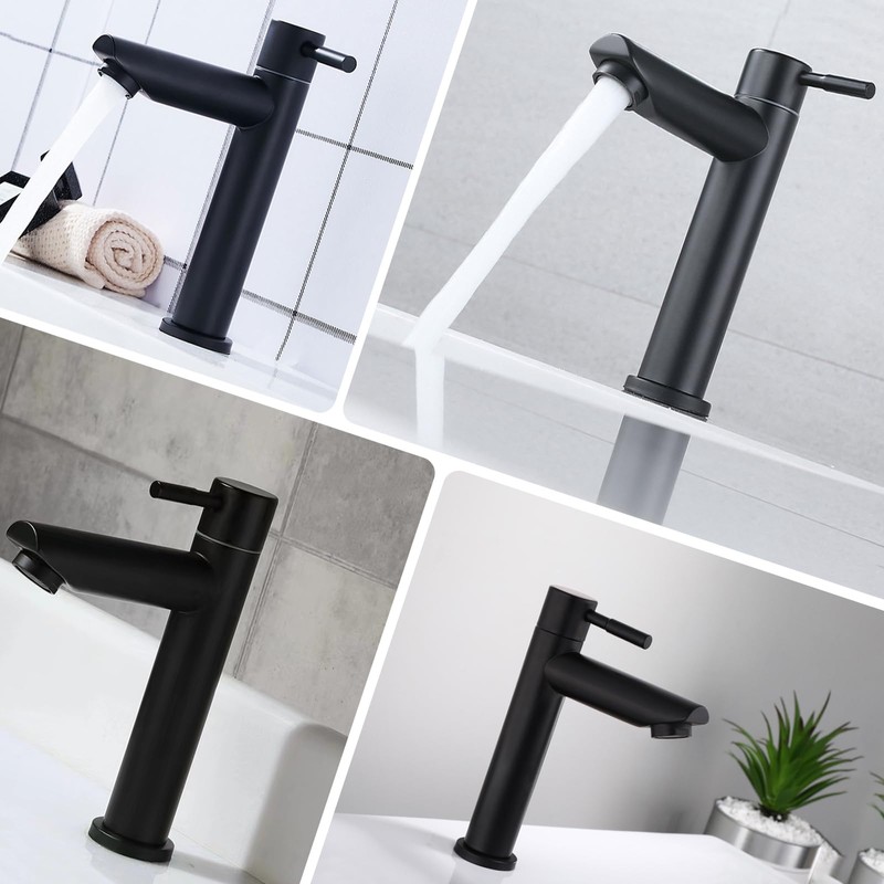Fine jade2 Cold Water Tap Black for Guest Toilet Washbasin