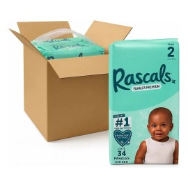 Pañales Rascal + Friends Premium Etapa 2 Caja Con 4 Paquetes Pequeño (p) Sin Género