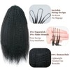 Kinky Straight Feather Crochet Human Hair Extension Yaki Wave Pre