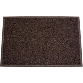 Genérico Tapete Liso 90 X 60 Cm Atrapa Polvo (Brown, 90 x 60)