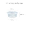 QIHYCUF 100 pcs Small Gecko Food and Water Cups Plastic