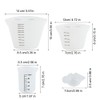 6pcs Silicone Measuring Cups, V Shaped Flexible Mixing Cups Dispenser