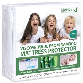 King Mattress Protector, Skin Friendly and Breathable King Size Mattress Cover, Viscose Made from Bamboo Cooling Jersey Mattress Pad with 18" Deep Pocket