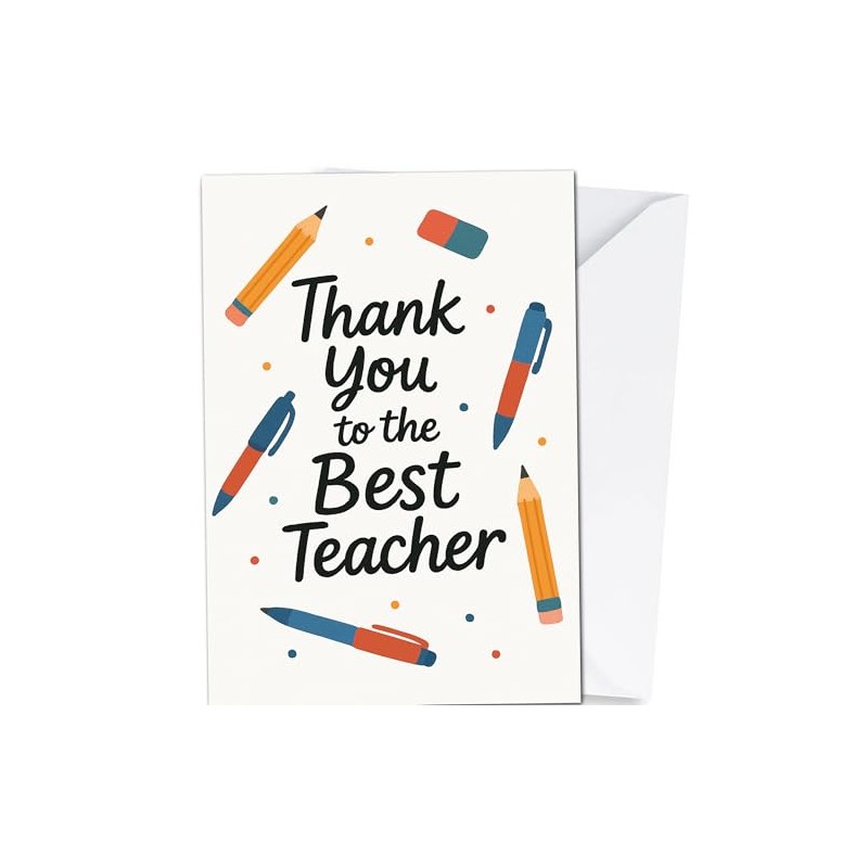 Thank you to the best teacher, A5 Card, End of