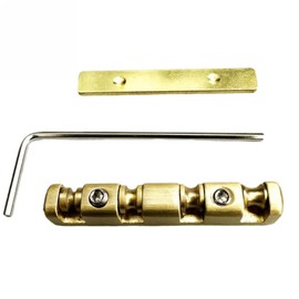 KAYNES 4 String Bass Roller Guitar Nut, Height Adjustable Brass Roller Nut Split Regulation Replacement Parts for Electric Bass 38 * 6MM