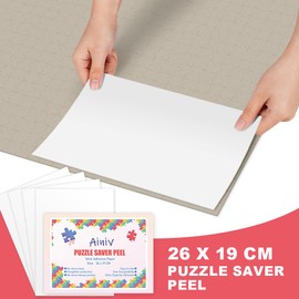 Ainiv Puzzle Glue Sheets, 16 Large Jigsaw Puzzle Saver Sheets, Peel and Stick Puzzle Adhesive Backing, Super Sticky Jigsaw Glue Sheets, Preserve 2 x 1000 Pieces Puzzles, Gifts for Puzzles Lovers