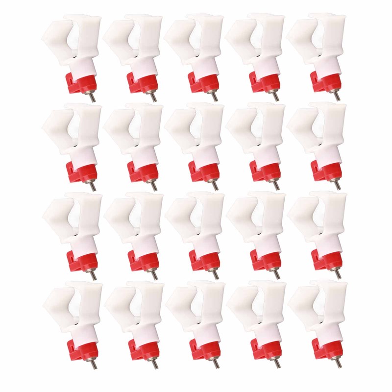 20Pcs Square Tube Automatic Poultry Drinker Drinking Nipple Farm Accessories
