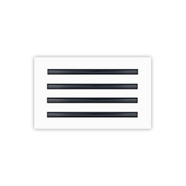 BUILDMART - 12x8 White Modern AC Vent Cover - Decorative Air Vent - Standard Linear Slot Diffuser - Register Grille for Ceiling, Walls & Floors - Texas Buildmart