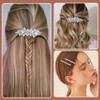 4 Pcs Rhinestone Hair Clips, Elegant Crystal Barrettes, Bridal Flower