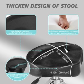 Soulmate Airlift Heavy Duty Drum Throne, Adjustable Stool Drum Seat, Motorcycle Style, Black