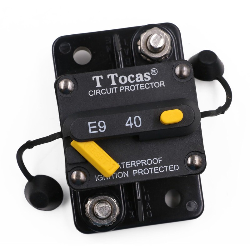 T Tocas E9 40 Amp Circuit Breaker with Manual Reset
