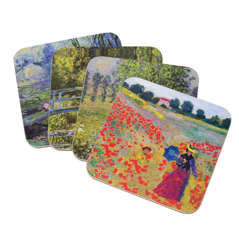 [Set of 4] Claude Monet Artwork Placemats & Coasters