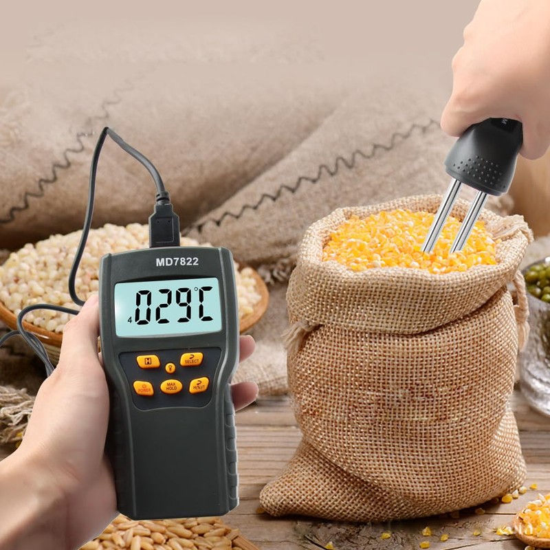 Detector, Professional Digital MD-7822 Tester, Meter Portable Water Content Analyzer