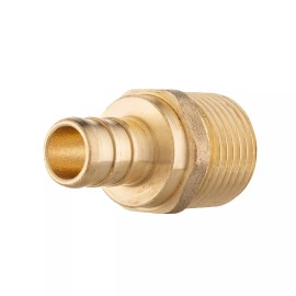 EFIELD  12 PCS Barb Crimp Pex 3/4" X 3/4" Male NPT  Brass Adapters, Lead Free