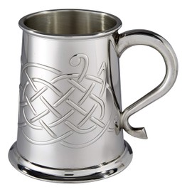 Wentworth Pewter Jura Celtic Knot Design 1 Pint Pewter Tankard
