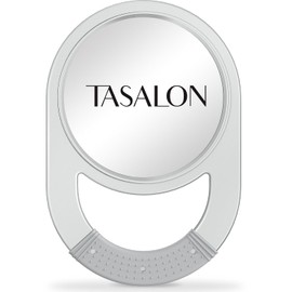 TASALON Espejo de mano irrompible, espejos de mano con asa, espejos de salón, espejo de peluquero para cabello, espejo de mano antideslizante con agarre de goma para viajes, maquillaje, afeitado
