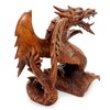 NOVICA Hand Carved Suar Wood Fantasy Theme Sculpture, 6" Tall