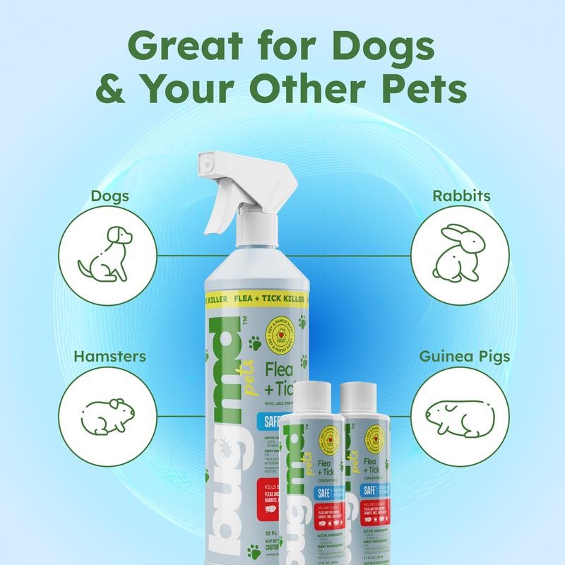 BugMD Flea and Tick Concentrate (3.7 oz, 2-Pack) – Natural