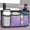 Wheelchair Side Bag, Wheelchair Armrest Storage Pouch with Cup Holder