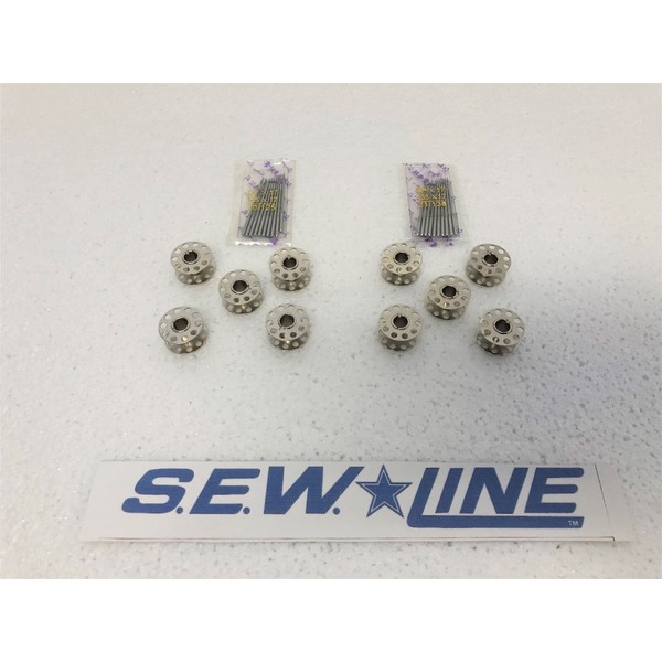 SEWLINE 20 NEEDLES & 10 BOBBINS FOR SLP-106 & 146