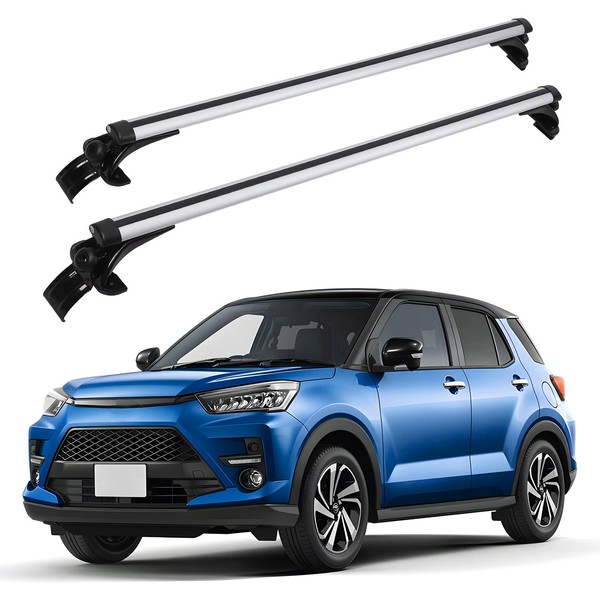 CHEINAUTO Universal Roof Rack Cross Bars, 54" Aluminum Roof Rack Crossbars, Fit Roof Without Side Rail, 165 lbs Load Capacity, Adjustable Bare Roof Crossbars with Locks, for Sedan,Pick-up,Truck