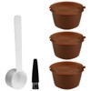 Lotsdonxia 3 Reusable Coffee Pods 1 Spoon and 1 Cleaning