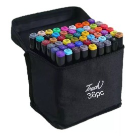 bossco Marcadores Doble Punta Plumones Punta Pincel 36 Colores